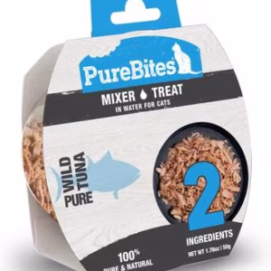 PureBites Mixers 100% Wild Skipjack Tuna in Water Cat Food Topping, 1.76-oz tray, case of 12